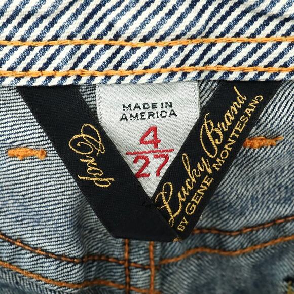 Lucky Brand Jeans Womens 27 Waist 4 Classic Cathy Crop Blue Stretch Denim - Picture 3 of 15